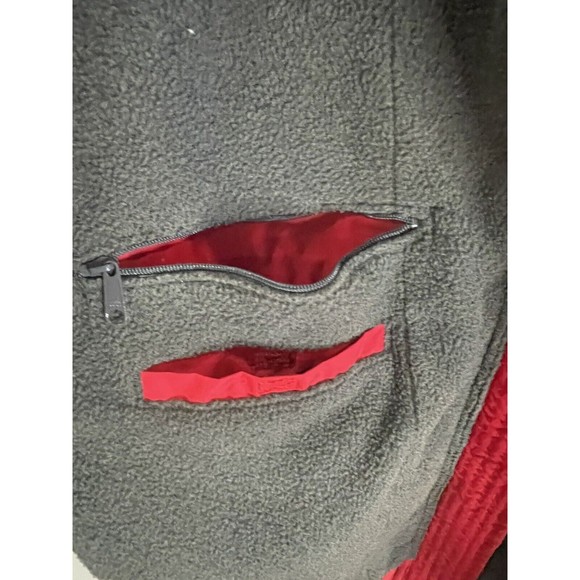 Lands’ End Aircore-200 Polartec Fleece Lined Red/Gray Jacket - Medium, 10-12 - Picture 4 of 7